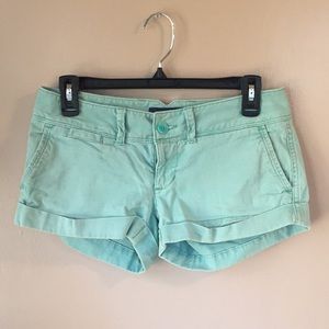 Cute sea-foam green shorts!